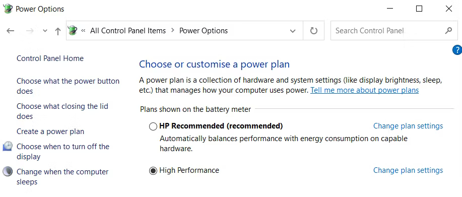 برای افزایش fps Power Options را تنظیم نمایید.
